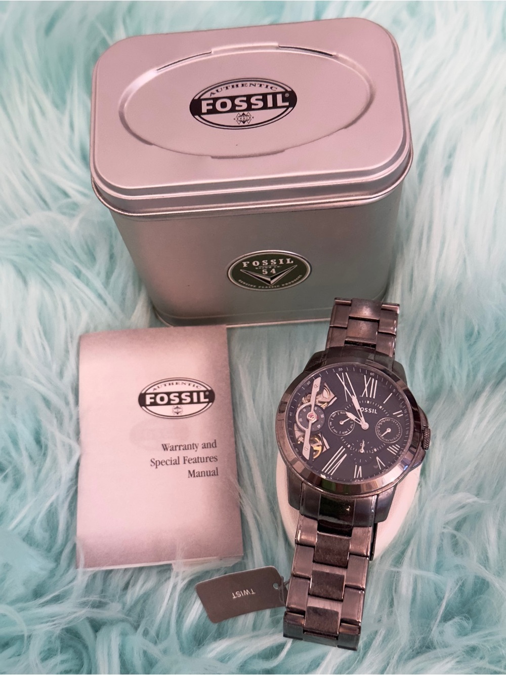 FOSSIL ME1146 Grant Twist Multifunction Stainless Steel Men’s Watch NEW!